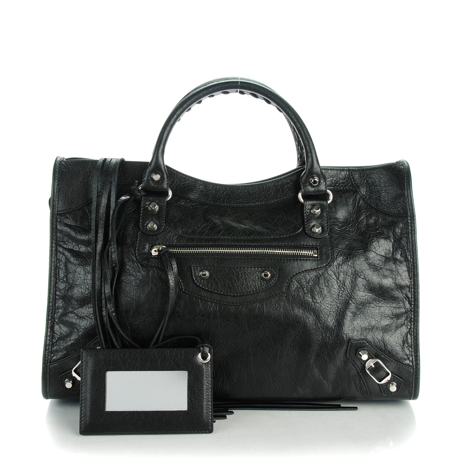 Balenciaga Agneau Classic Silver Hardware City Black 1 of 8