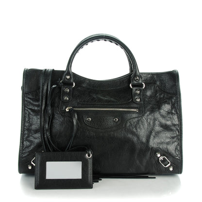 Balenciaga Agneau Classic Silver Hardware City Black 1 of 8