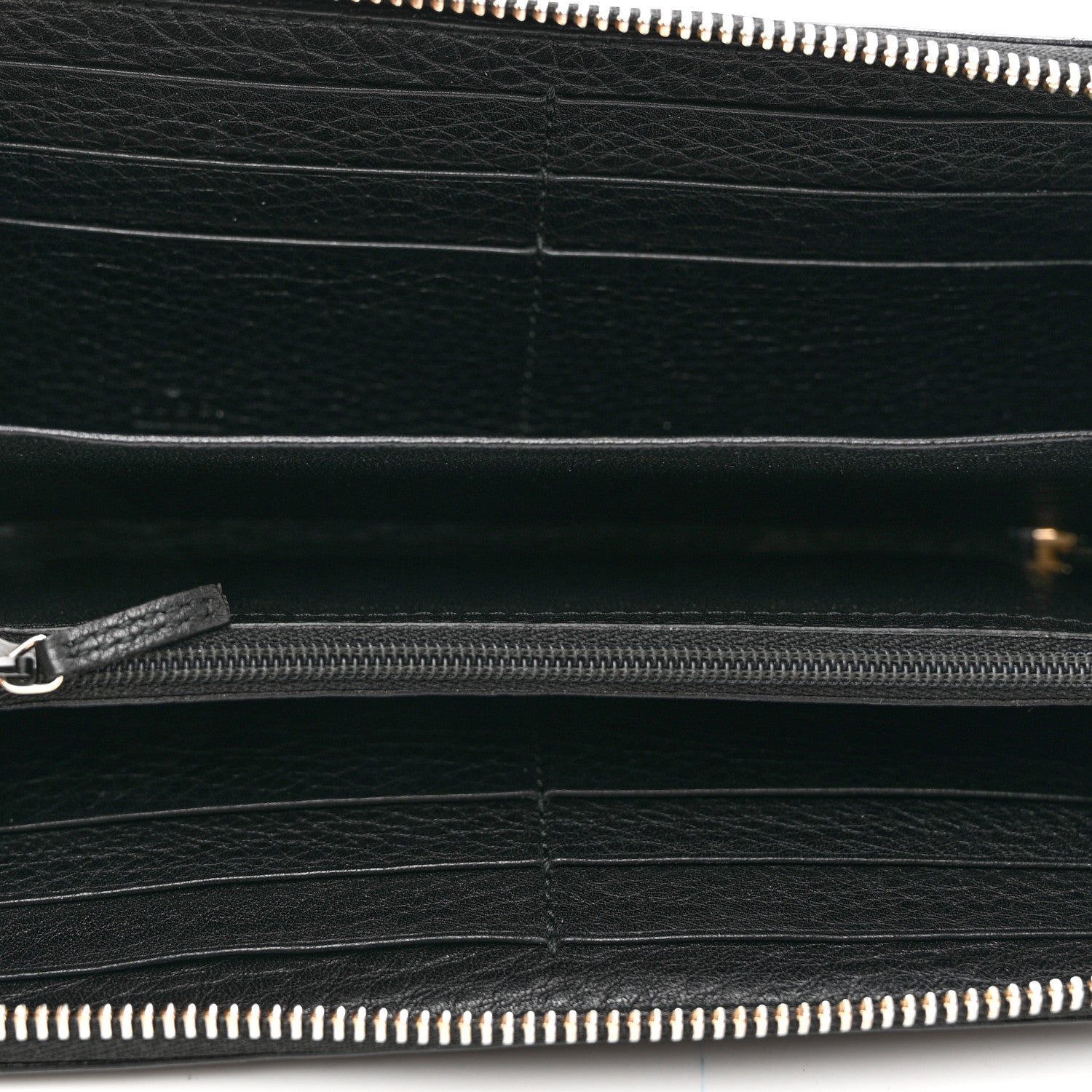 Gucci Pebbled Calfskin Soho Zip Around Wallet Black 5 of 8
