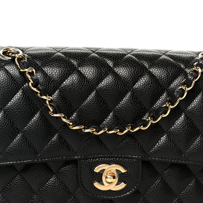 Chanel Caviar Quilted Medium Double Flap Black 9 of 12