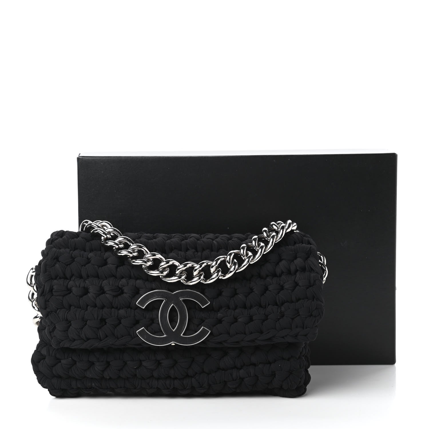 Chanel Crochet Fancy Single Flap Black 11 of 11