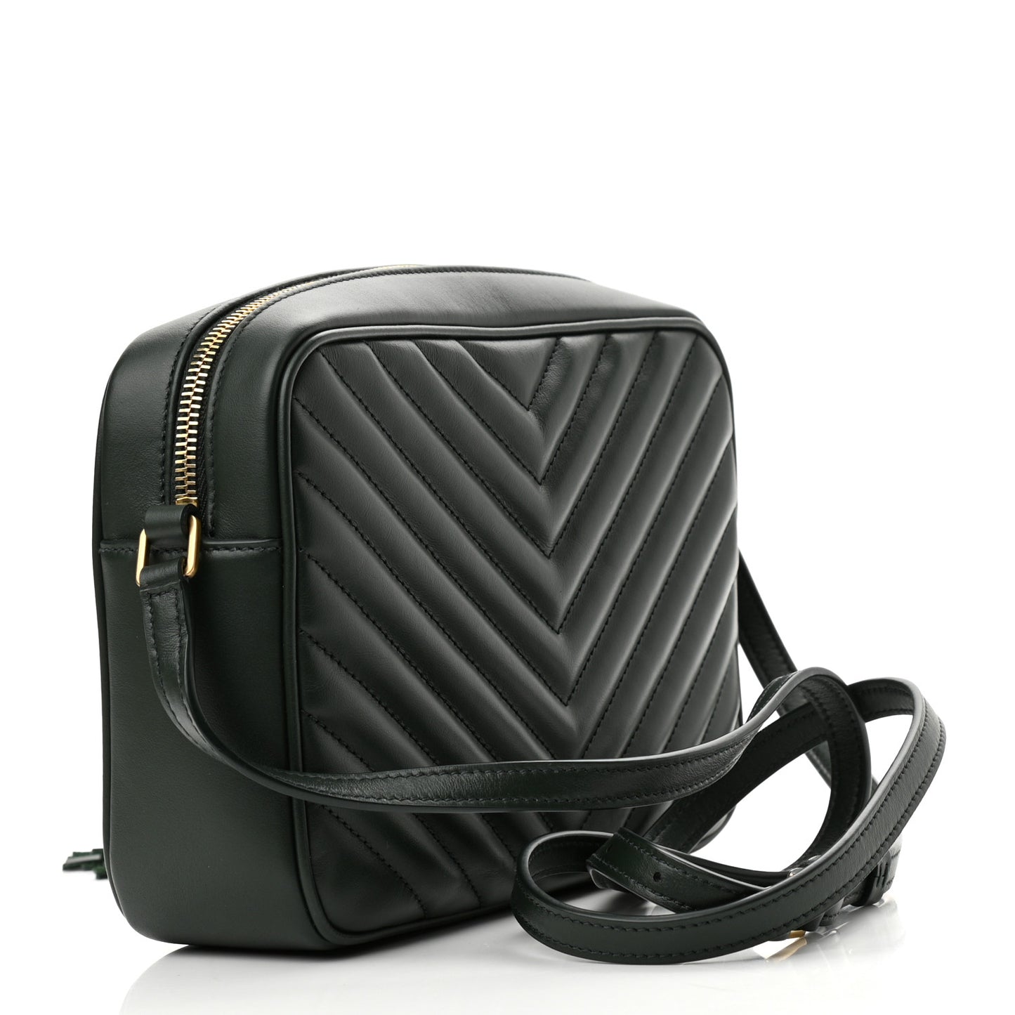 Calfskin Matelasse Monogram Lou Camera Green