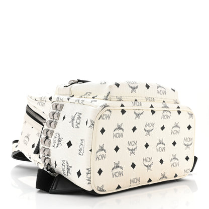 MCM Visetos Small Side Stud Stark Backpack White 4 of 10