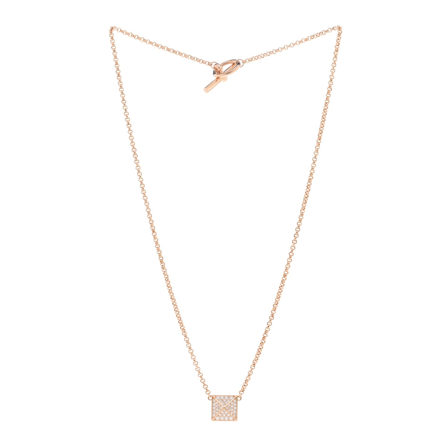 18K Rose Gold Diamond GM Clou d'H Pendant Necklace