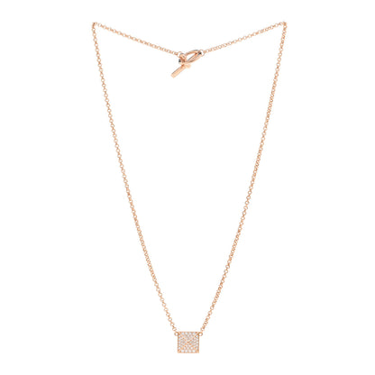 Hermes 18K Rose Gold Diamond GM Clou d'H Pendant Necklace 3 of 5