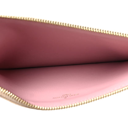 Louis Vuitton Damier Azur Felicie Chain Wallet Zippered Insert Rose Ballerine 5 of 7