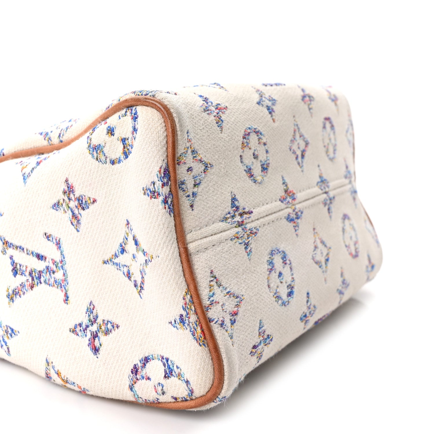 Louis Vuitton Monogram Jacquard Fabric Speedy Bandouliere 20 Multicolor Beige 8 of 9