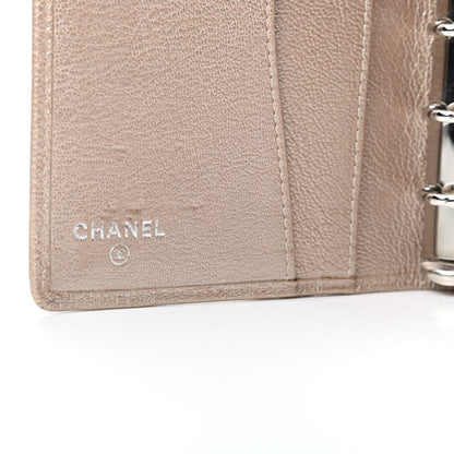 Chanel Metallic Goatskin Small Ring Agenda Planner Gold 6 of 7