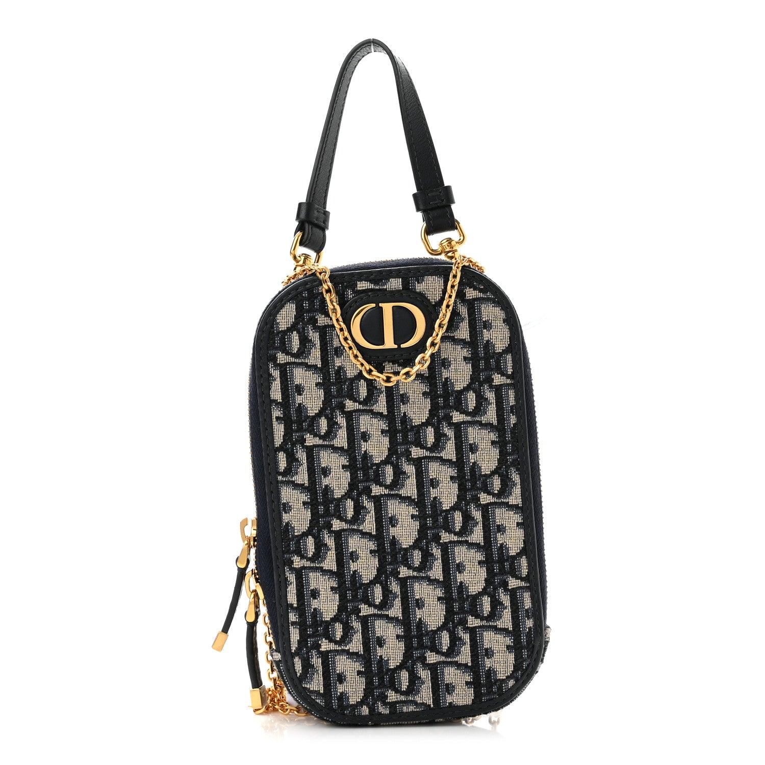 Christian Dior Oblique 30 Montaigne Phone Holder Blue 1 of 9