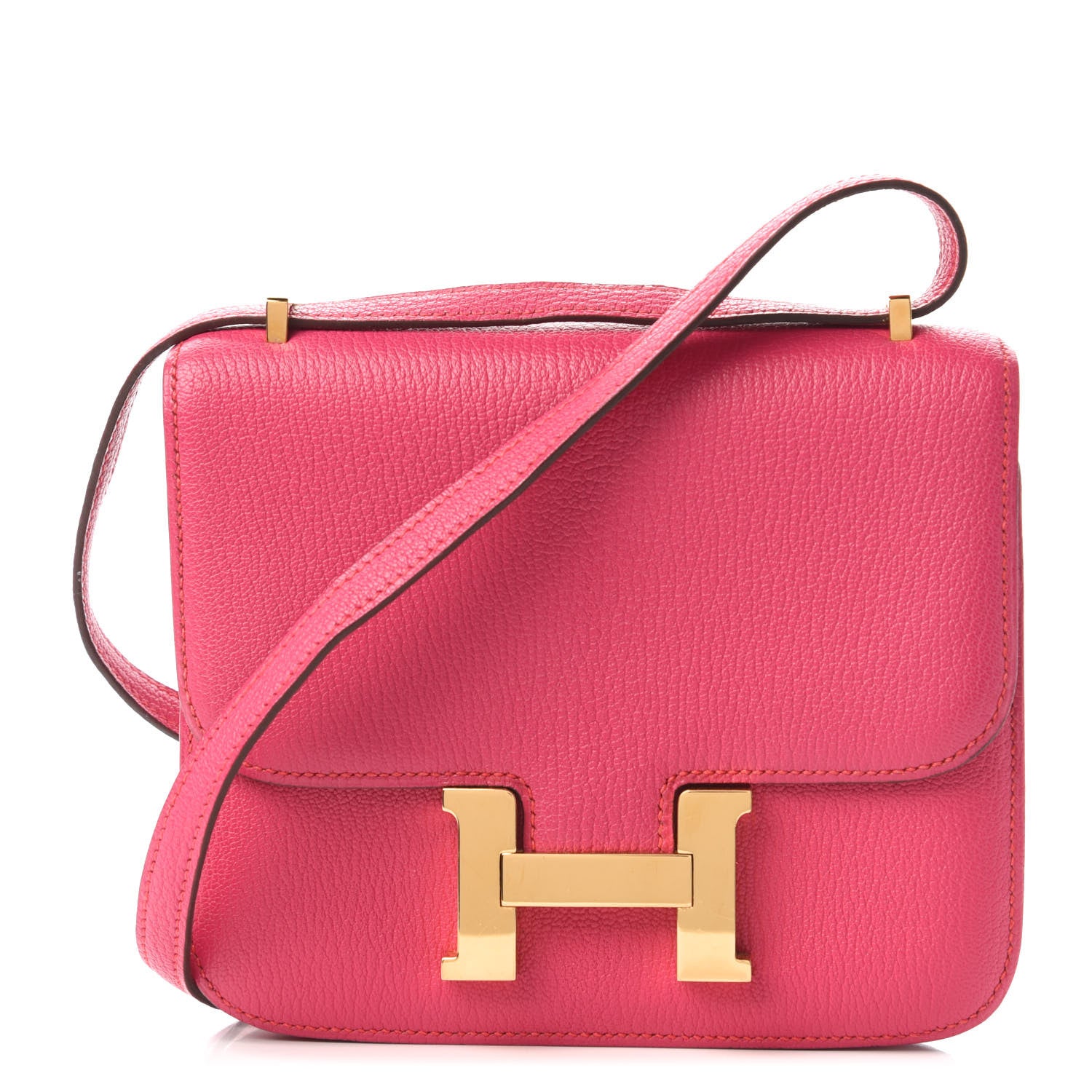 Hermes Chevre Mysore Constance 18 Rose Shocking 1 of 11