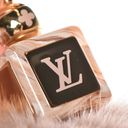 Louis Vuitton Mink Fur Fluffy Bag Charm Blush 4 of 5