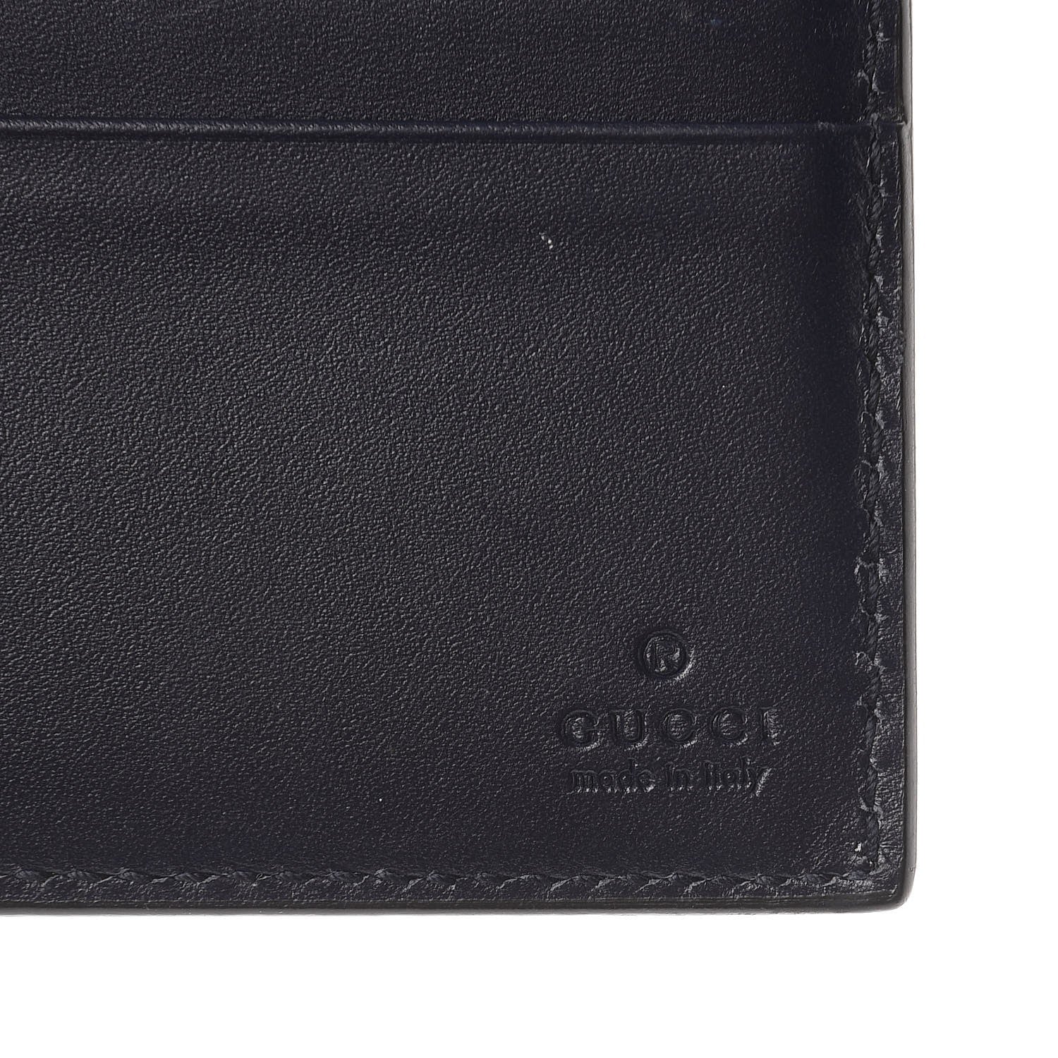 Gucci Guccissima Bi-Fold Wallet Blue 6 of 8