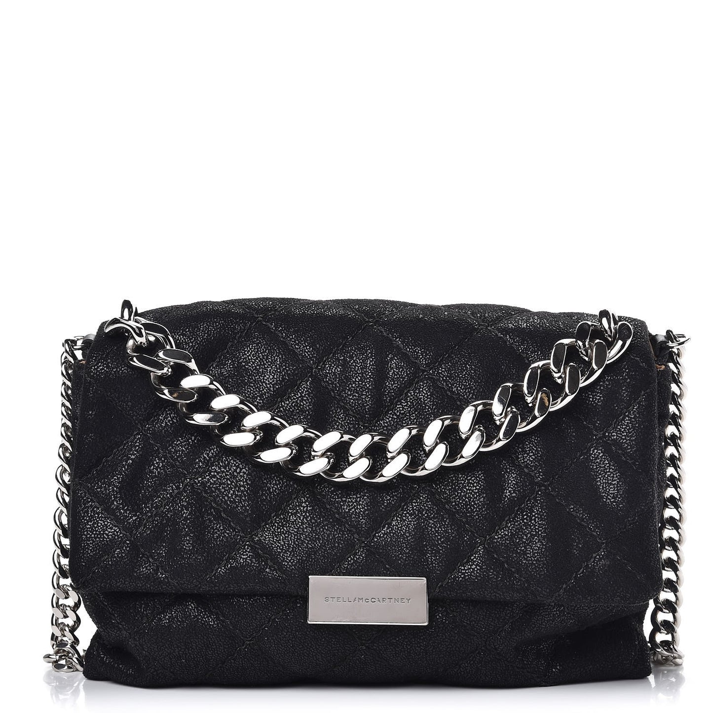 Shaggy Deer Quilted Small Beckett Chain Shoulder Bag Black