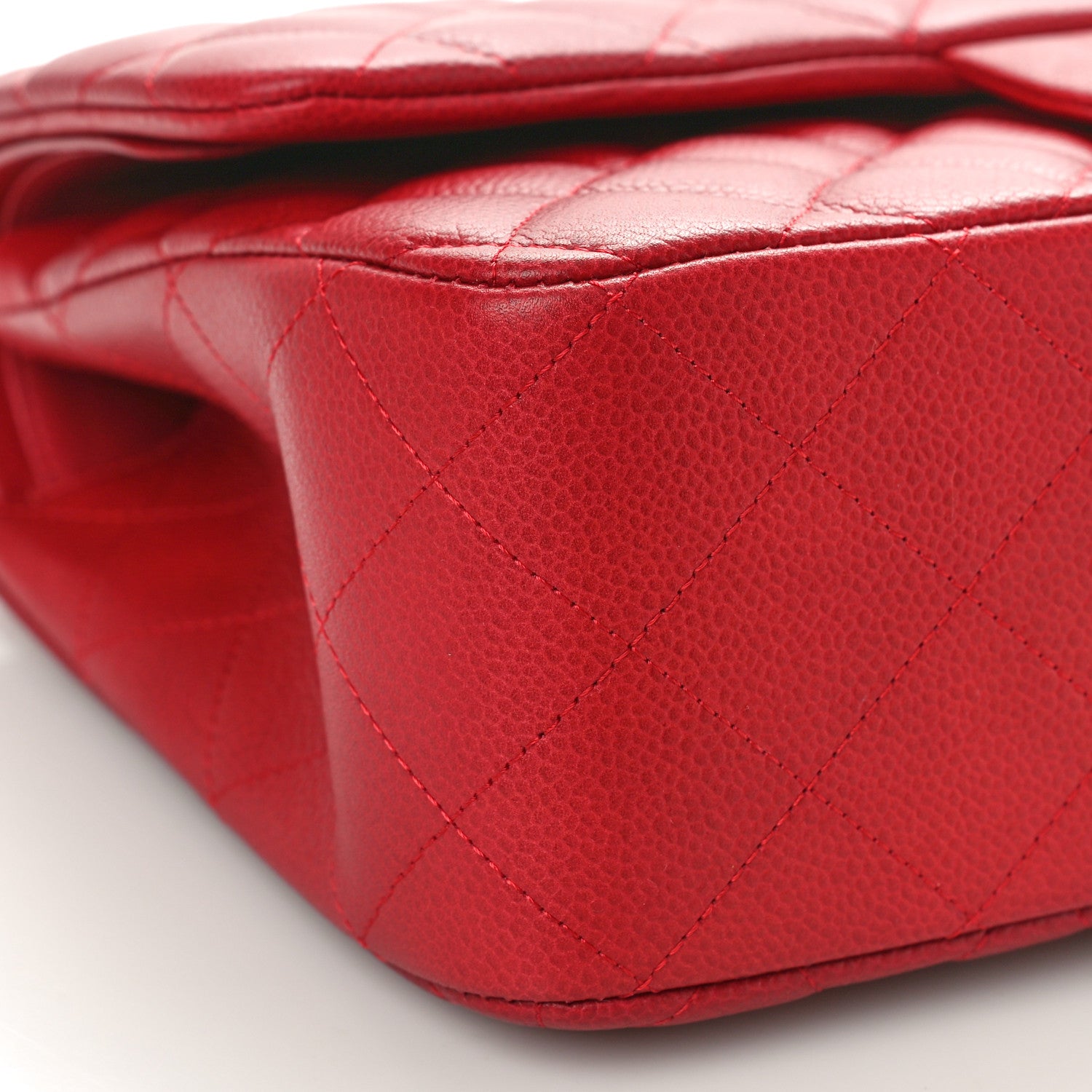 Chanel Caviar Quilted Jumbo Double Flap Dark Red 9 of 11