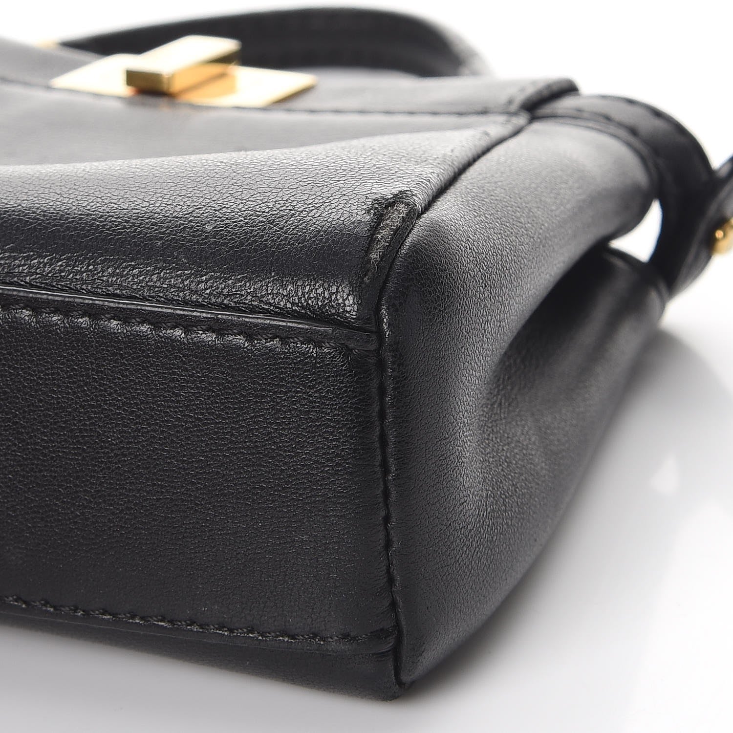 Fendi Nappa Micro Peekaboo Iconic Satchel Black 11 of 12