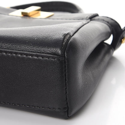 Fendi Nappa Micro Peekaboo Iconic Satchel Black 11 of 12