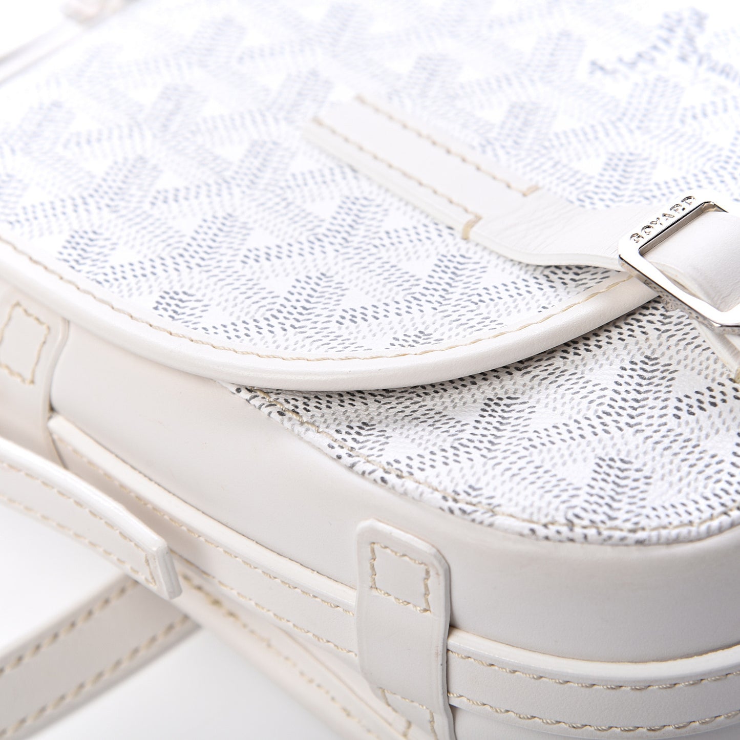 Goyardine Belvedere PM Messenger Bag White