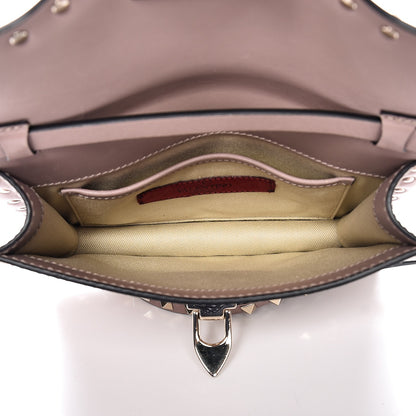 Valentino Garavani Vitello Rockstud Shoulder Flap Bag Poudre 5 of 7