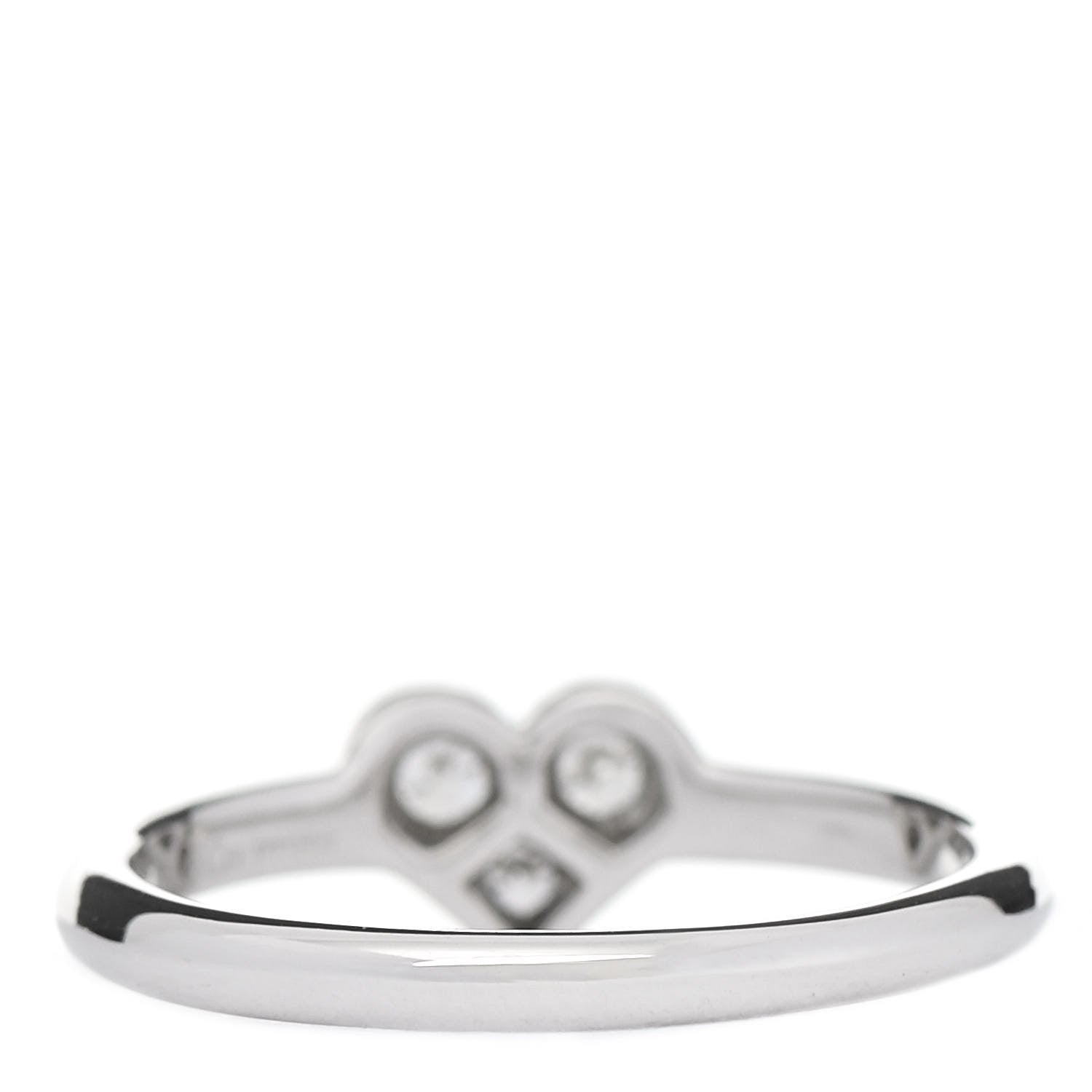 Tiffany Platinum Diamond Hearts Ring 52 6 4 of 5