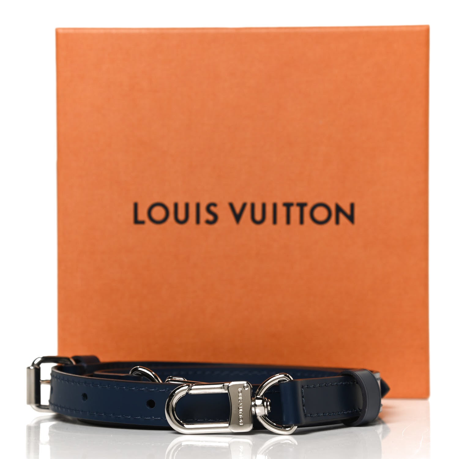 Louis Vuitton Calfskin 16mm Adjustable Shoulder Strap Indigo 4 of 4