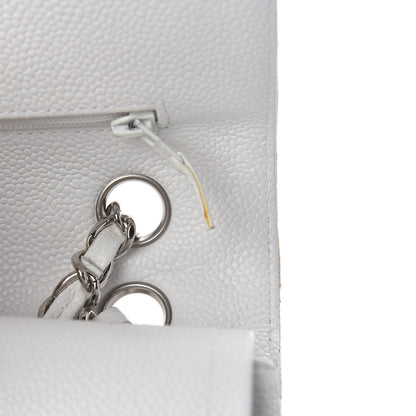 Chanel Caviar Quilted Medium Double Flap White 14 of 21