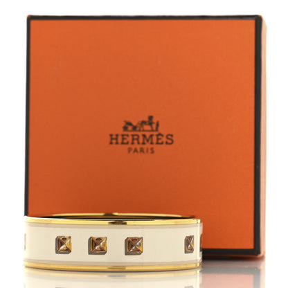 Hermes Enamel Medor Printed Bracelet White 7 of 7