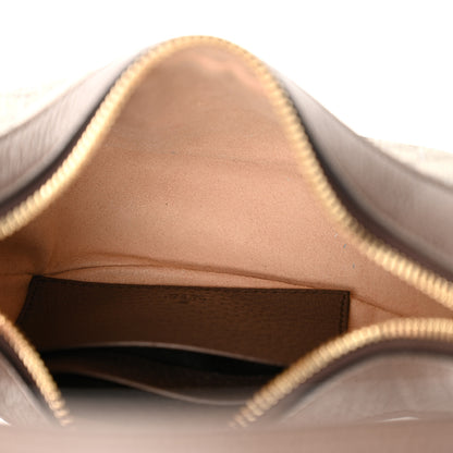 Gucci GG Supreme Monogram Textured Calfskin Web Mini Ophidia Half Moon Hobo Beige Ebony New Acero 5 of 11