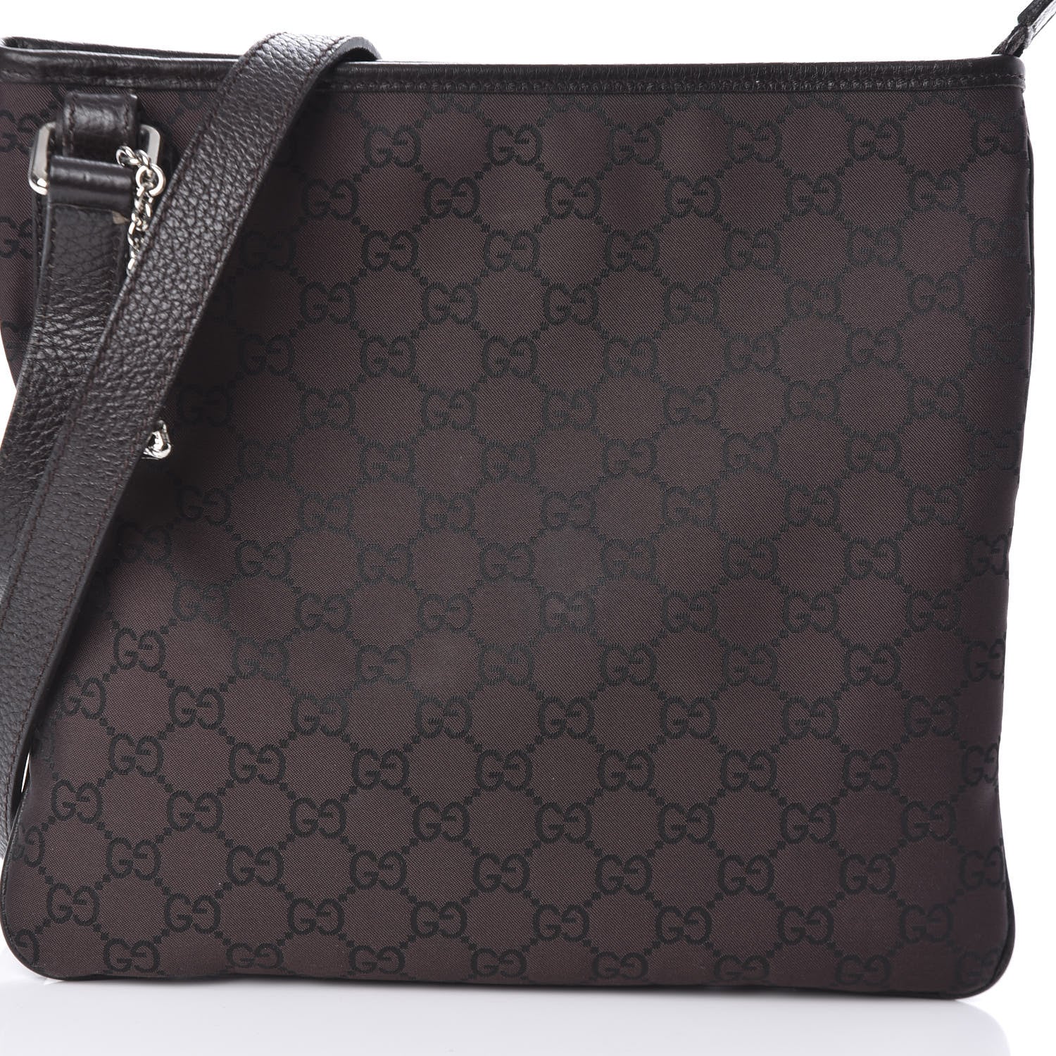 Gucci Monogram Jolicoeur Charms Messenger Bag Brown 7 of 9