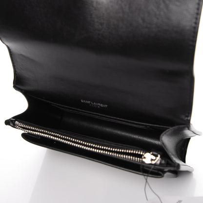 Saint Laurent Calfskin Monogram Sunset Chain Wallet Black 6 of 6
