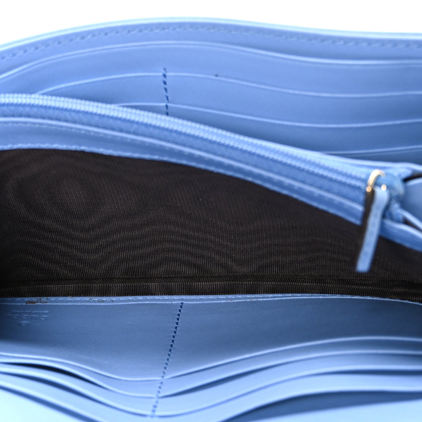 Calfskin Matelasse GG Marmont Continental Wallet Clear Sky Blue