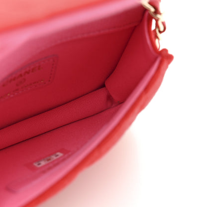 Chanel Jersey Quilted Micro Mini Flap Red 5 of 10