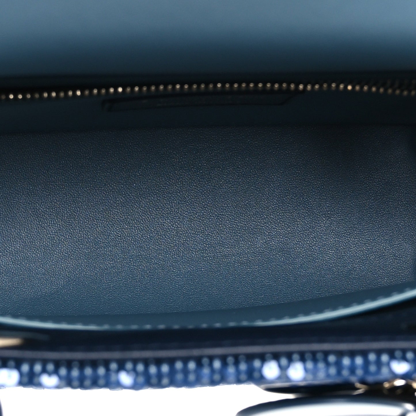 Calfskin Sequin Gradient Stitched Small Lady Dior Blue