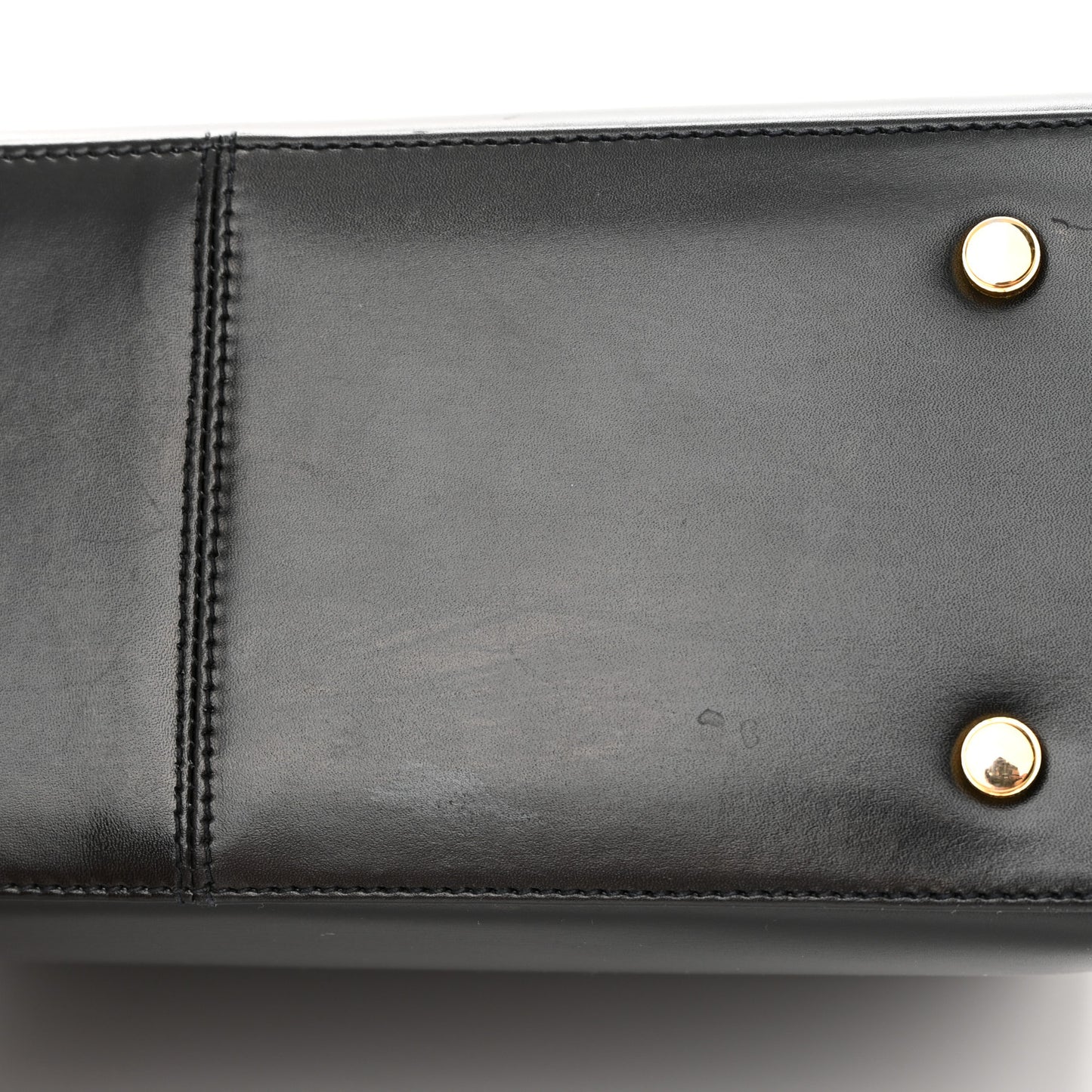 Brushed Off Calfskin Iconic Large Top Handle Bag Black
