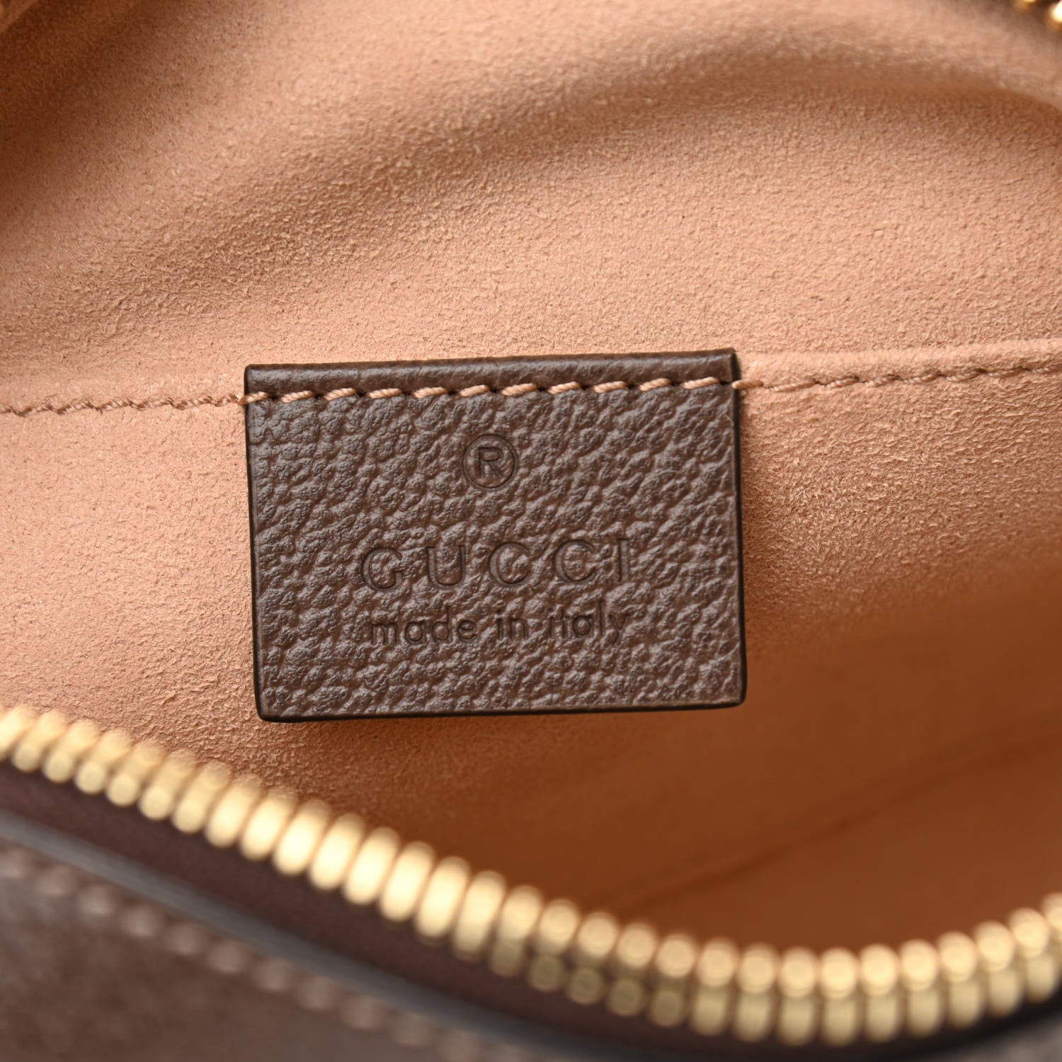 Gucci GG Supreme Monogram Web Mini Ophidia Shoulder Bag Brown 6 of 9