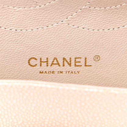 Chanel Iridescent Caviar Quilted Jumbo Double Flap Beige 6 of 21