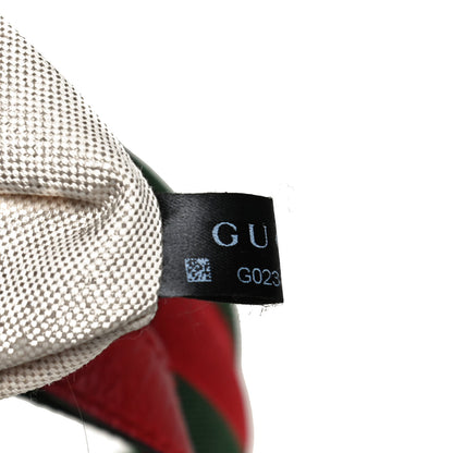 Gucci GG Supreme Monogram Web Bosco Patch Dome Backpack Beige Malva Hibiscus Red 9 of 14