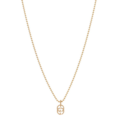 Gucci 18K Yellow Gold Running GG Pendant Necklace 1 of 4