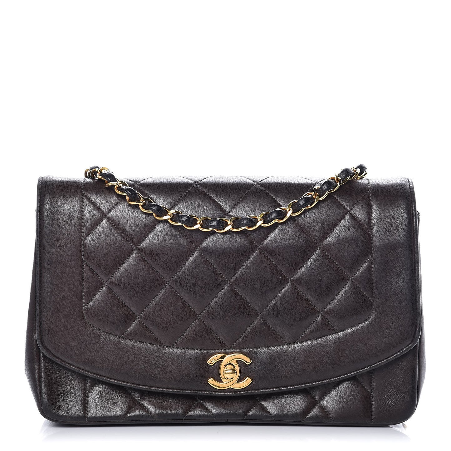 Lambskin Quilted Medium Single Flap Black