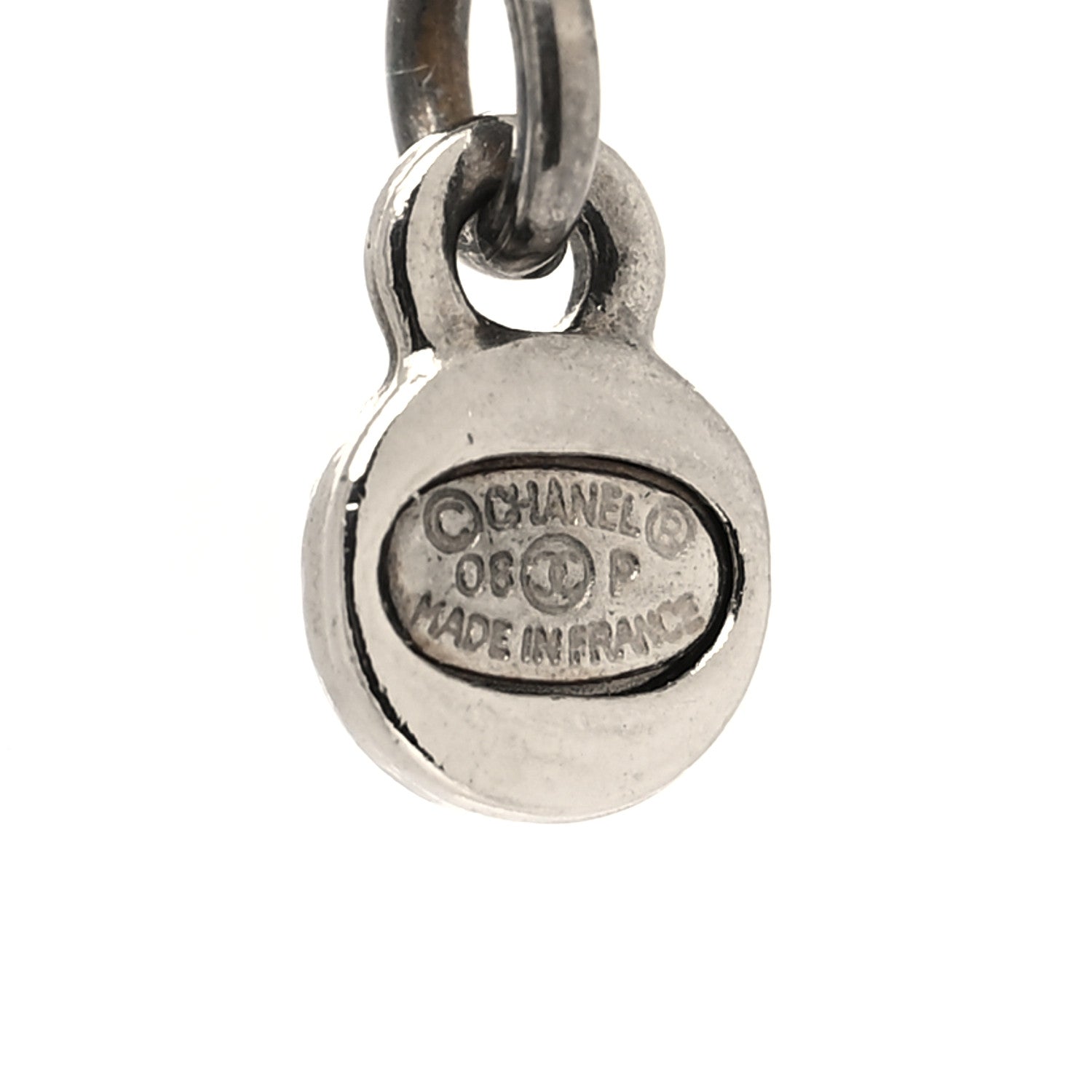 Chanel Baguette Crystal CC Necklace Silver 5 of 5