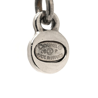 Chanel Baguette Crystal CC Necklace Silver 5 of 5