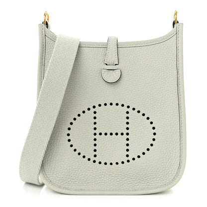 Hermes Taurillon Clemence Amazone Evelyne TPM Gris Neve 1 of 10