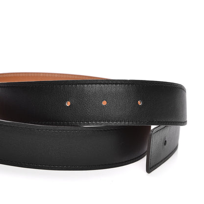 Hermes Epsom Swift 32mm Belt Strap 95 Gold Black 4 of 6