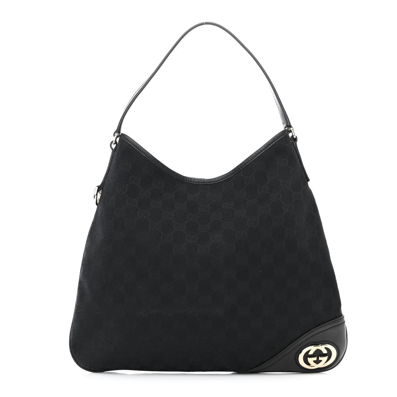 Gucci Monogram Medium New Britt Hobo Black 1 of 11