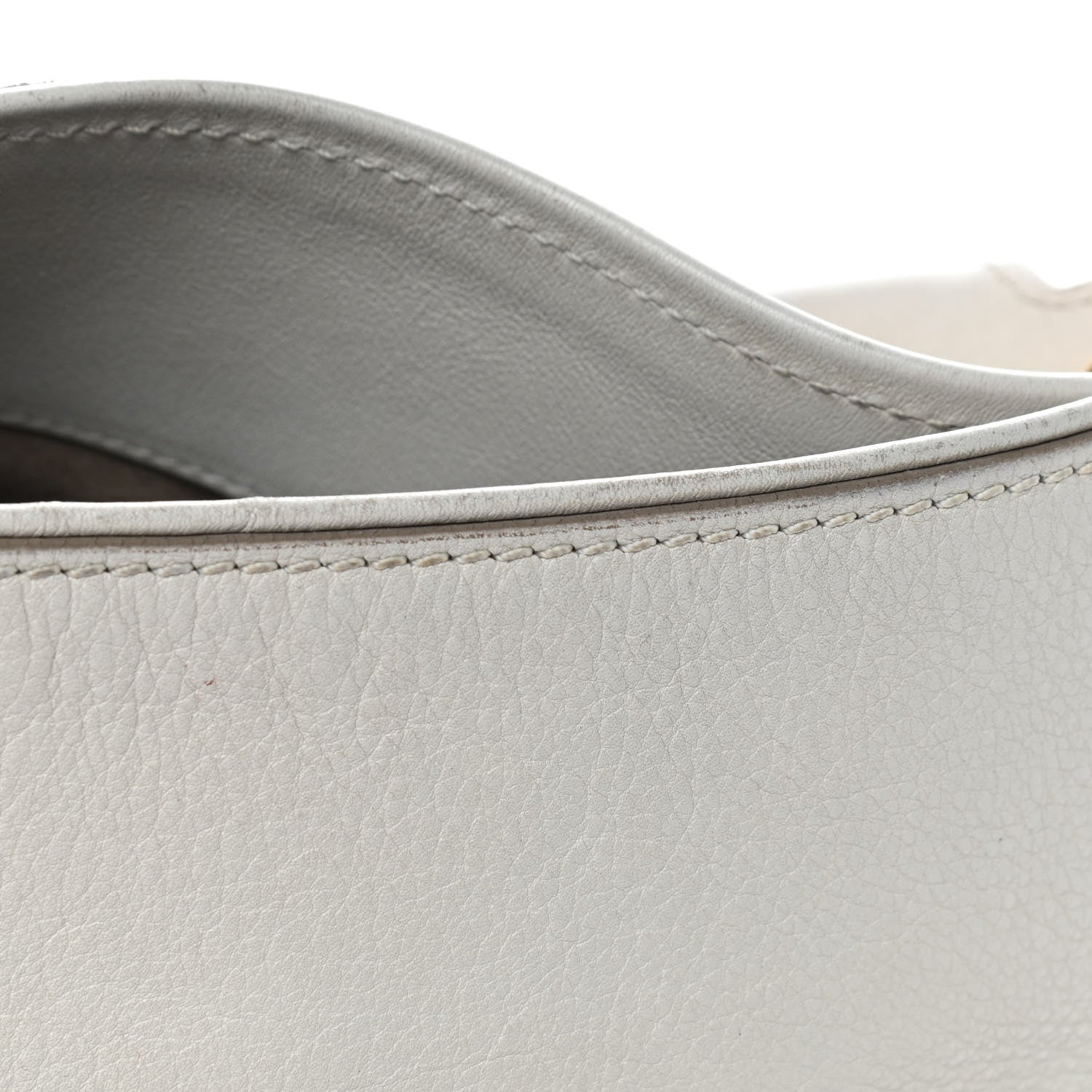 Tom Ford Calfskin Zipper Strap Hobo White 10 of 13