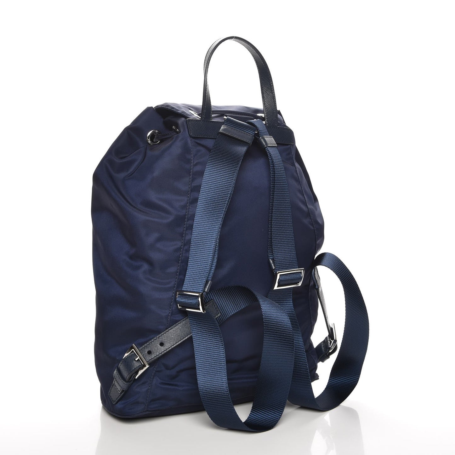 Nylon Vela Saffiano Medium Cinch Backpack Baltico
