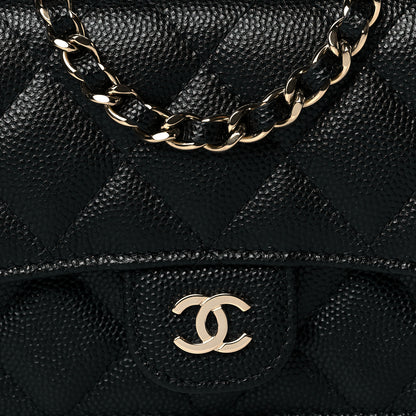 Chanel Caviar Quilted Mini Chain Bag Black 9 of 12