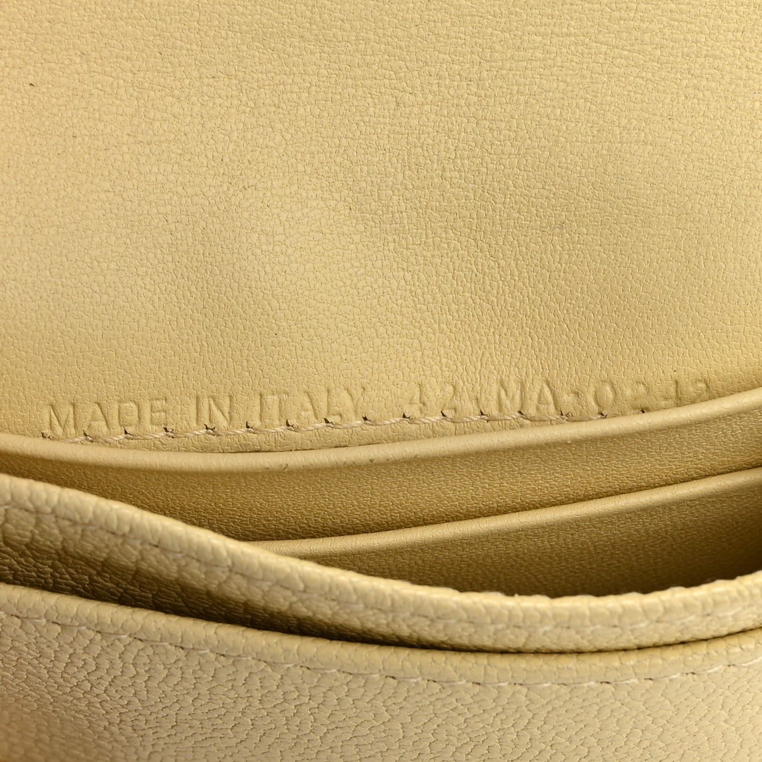 Christian Dior Goatskin Saddle Card Holder Pastel Yellow 7 of 11