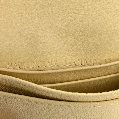 Christian Dior Goatskin Saddle Card Holder Pastel Yellow 7 of 11