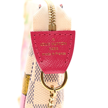 Louis Vuitton Damier Azur 2021 Christmas Animation Hollywood Mini Pochette Accessories Fuchsia 6 of 8