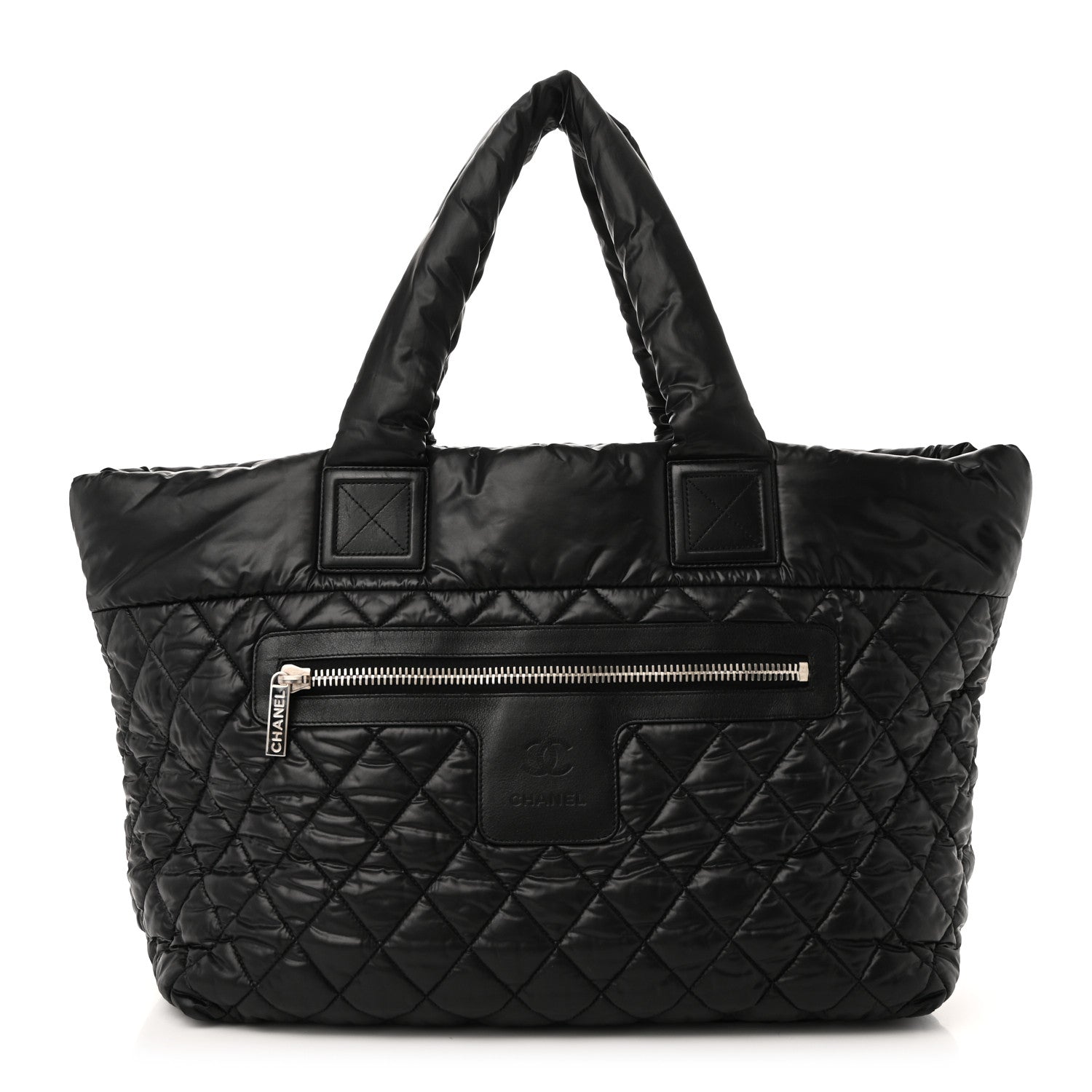 Chanel Nylon Quilted Large Coco Cocoon Tote Black 1616241 – FASHIONPHILE